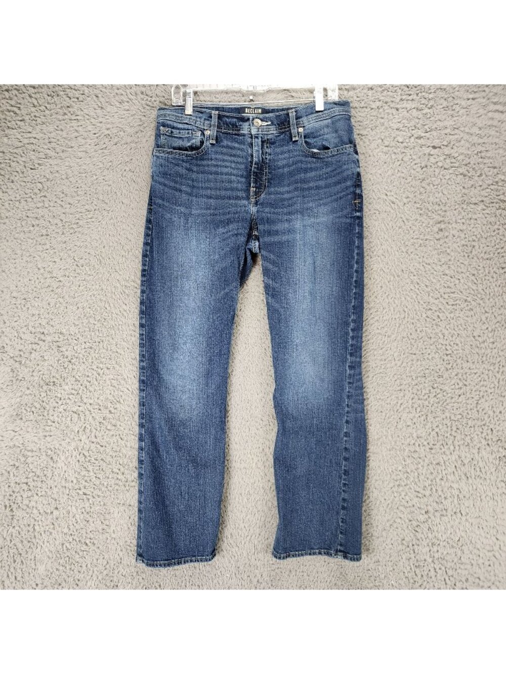 Reclaim Jeans Womens 32 Petite Blue Stretch Denim Regular Bootcut